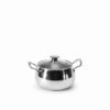 Belly Shape Saucepan With Glass Lid (Metal Handle)