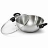 Aluminium Kadai With Glass Lid