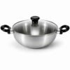 Aluminium Kadai With Glass Lid