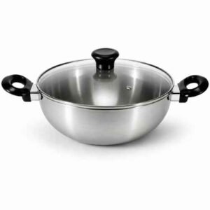 Aluminium Kadai With Glass Lid