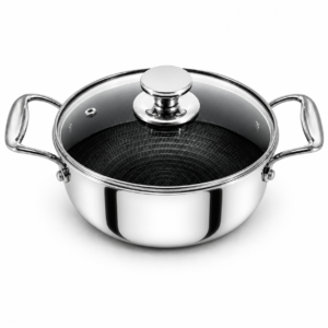 Tri-Ply Stainless Steel Kadai 20cm