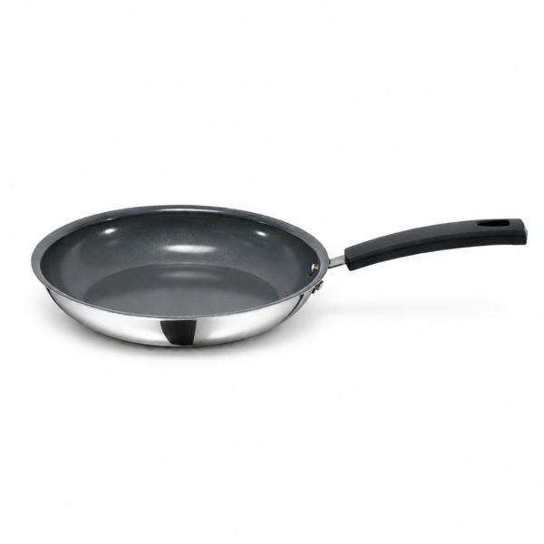 Tri-Ply Stainless Steel Frypan With Ceramic Coating