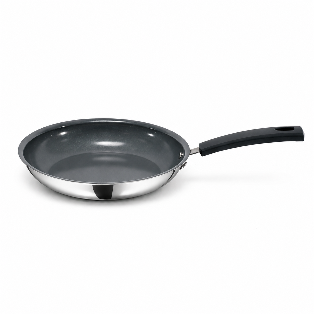Tri-Ply Stainless Steel Frypan With Ceramic Coating