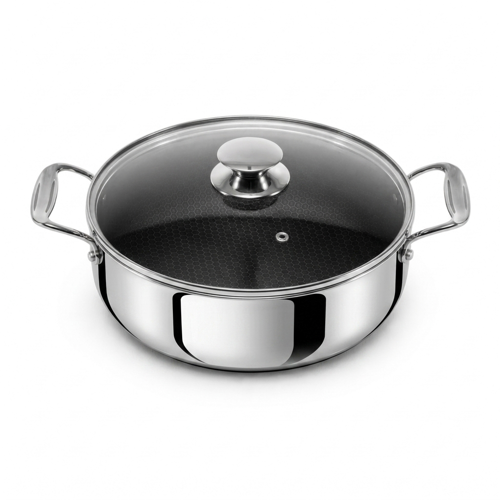 Tri-Ply Stainless Steel Belly Casserole 30 cm