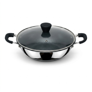 Tri-Ply Stainless Steel Kadai With Ceramic Coating