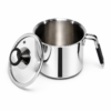 Tri-Ply Stainless Steel Milk Pan (Silicon Handle) 12 cm